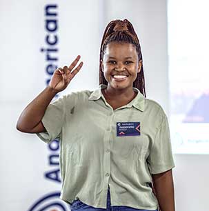 A student posing for photo